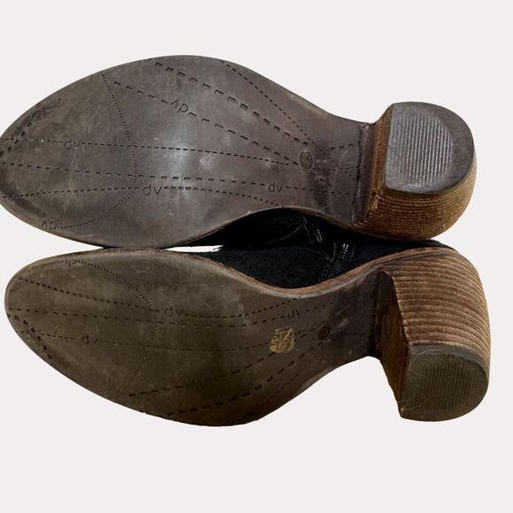 DV By Dolce Vita Colten Suede Booties Ankle Boots Black 8.5 bv - Picture 8 of 10